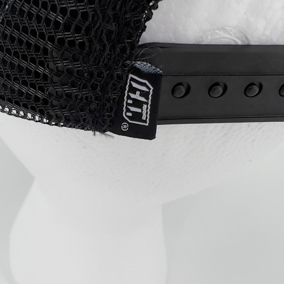 NWT Highland Tactical USA American Flag Black Trucker Mesh Adjustable Cap Hat - Picture 5 of 8